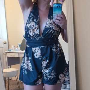 Floral Halter Romper